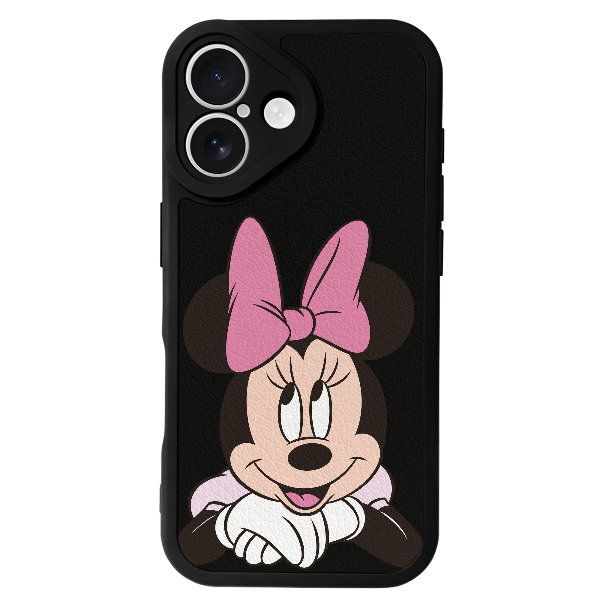 （画像用） ミッキーマウス Mickey Mouse 【iPhone 16シリーズ対応】シリコンスマホケース（レザー調） 材質：シリコン